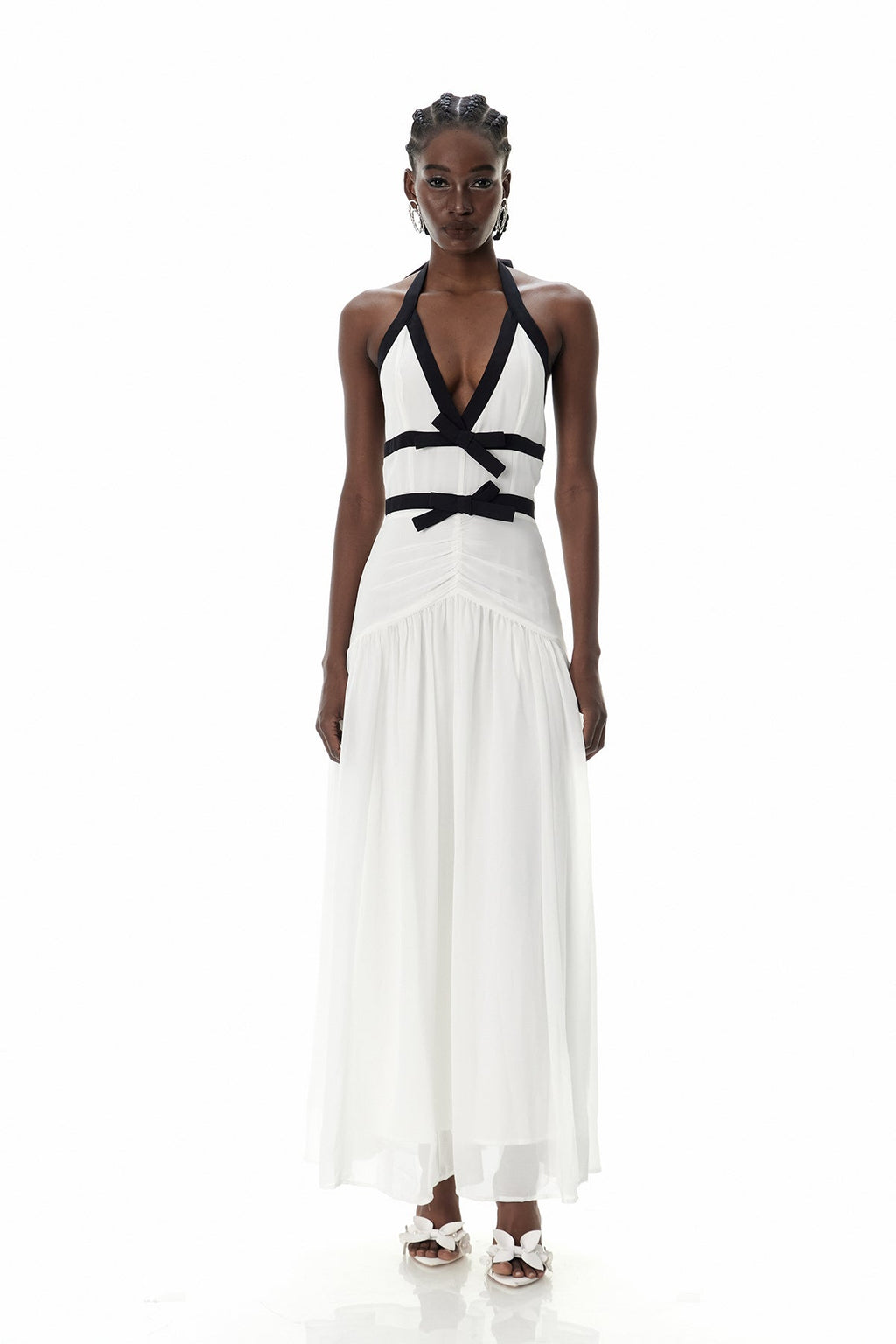 Calixte Plunge Bow Maxi Dress