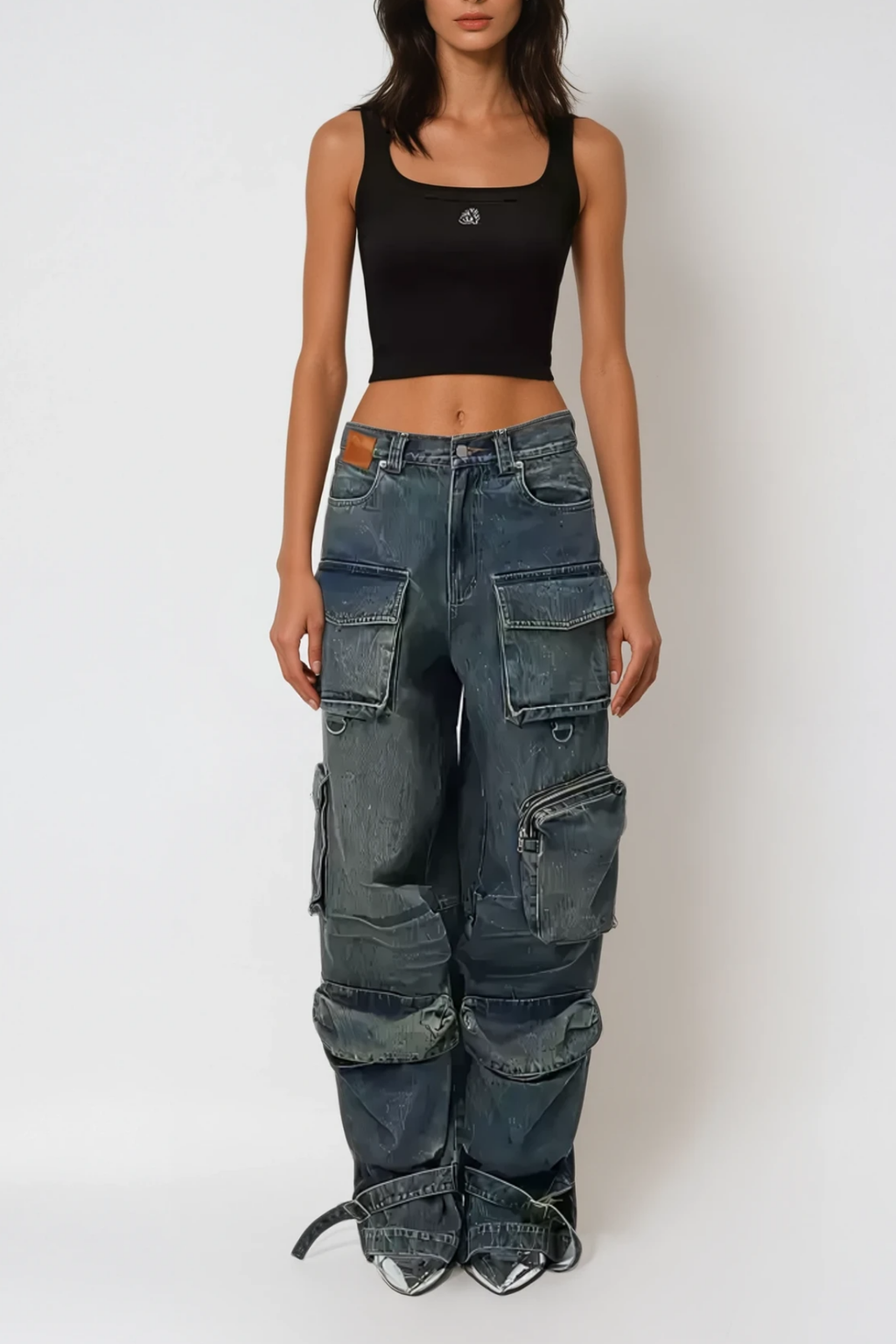 Calla Bleached Pocket Cargo Jeans