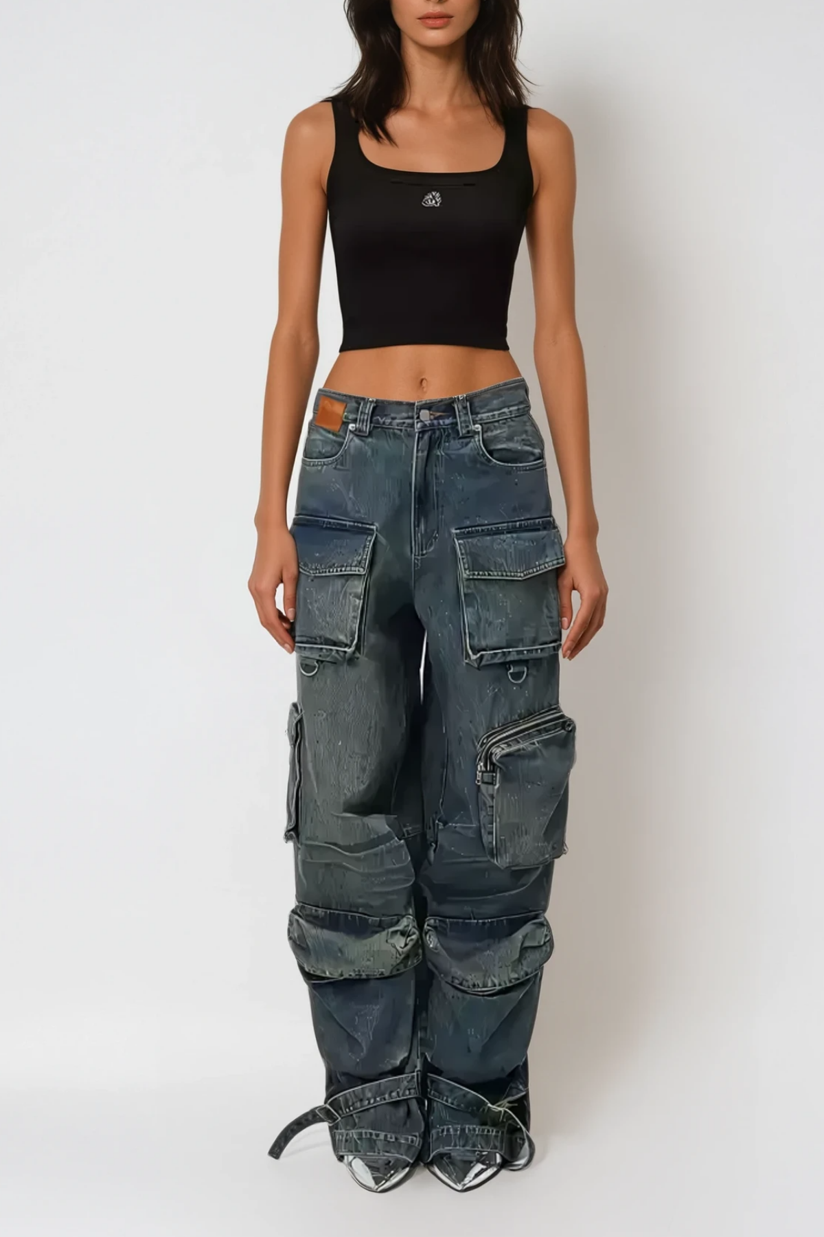 Calla Bleached Pocket Cargo Jeans