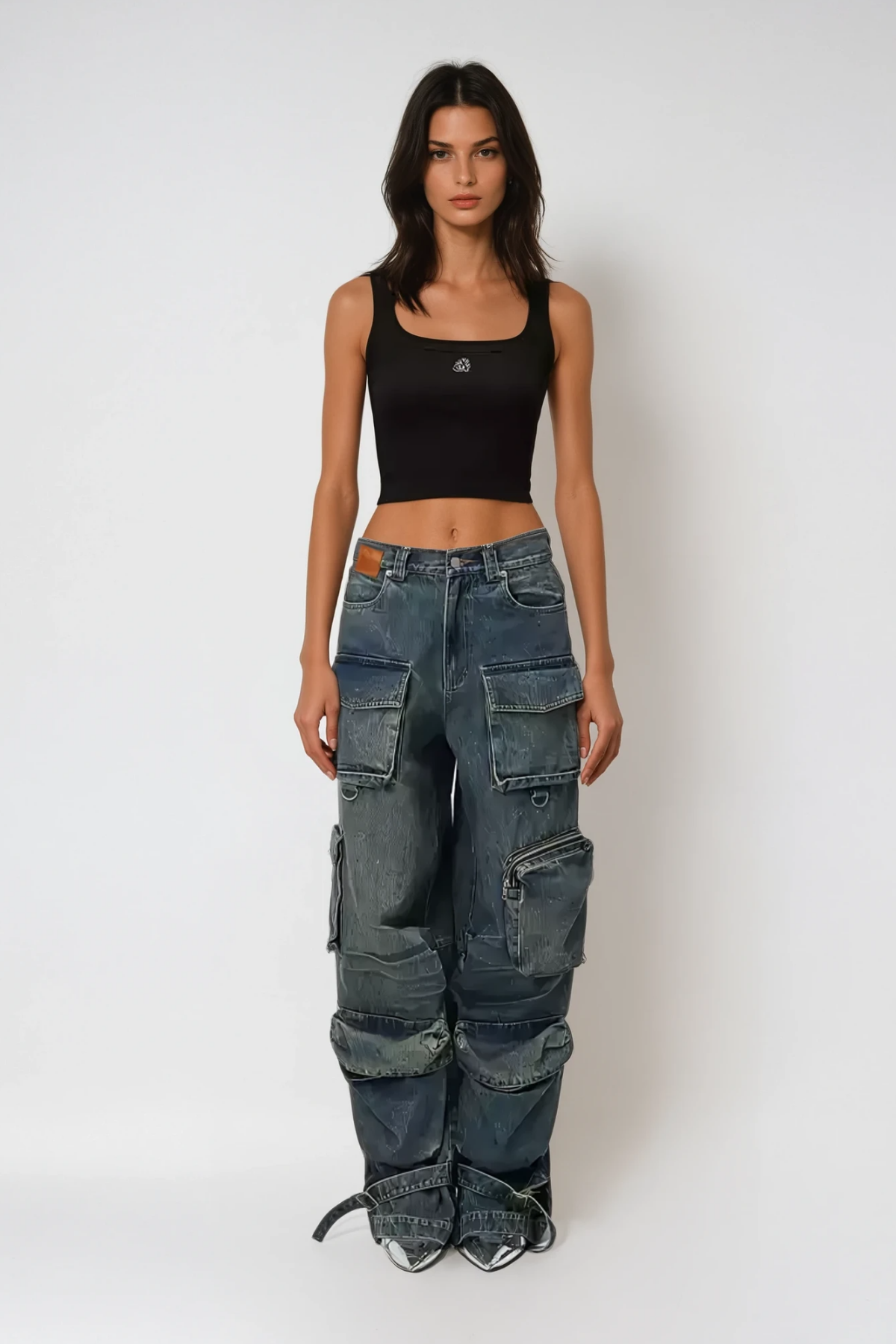 Calla Bleached Pocket Cargo Jeans