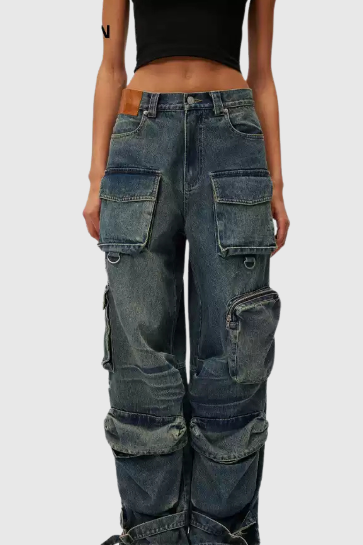 Calla Bleached Pocket Cargo Jeans