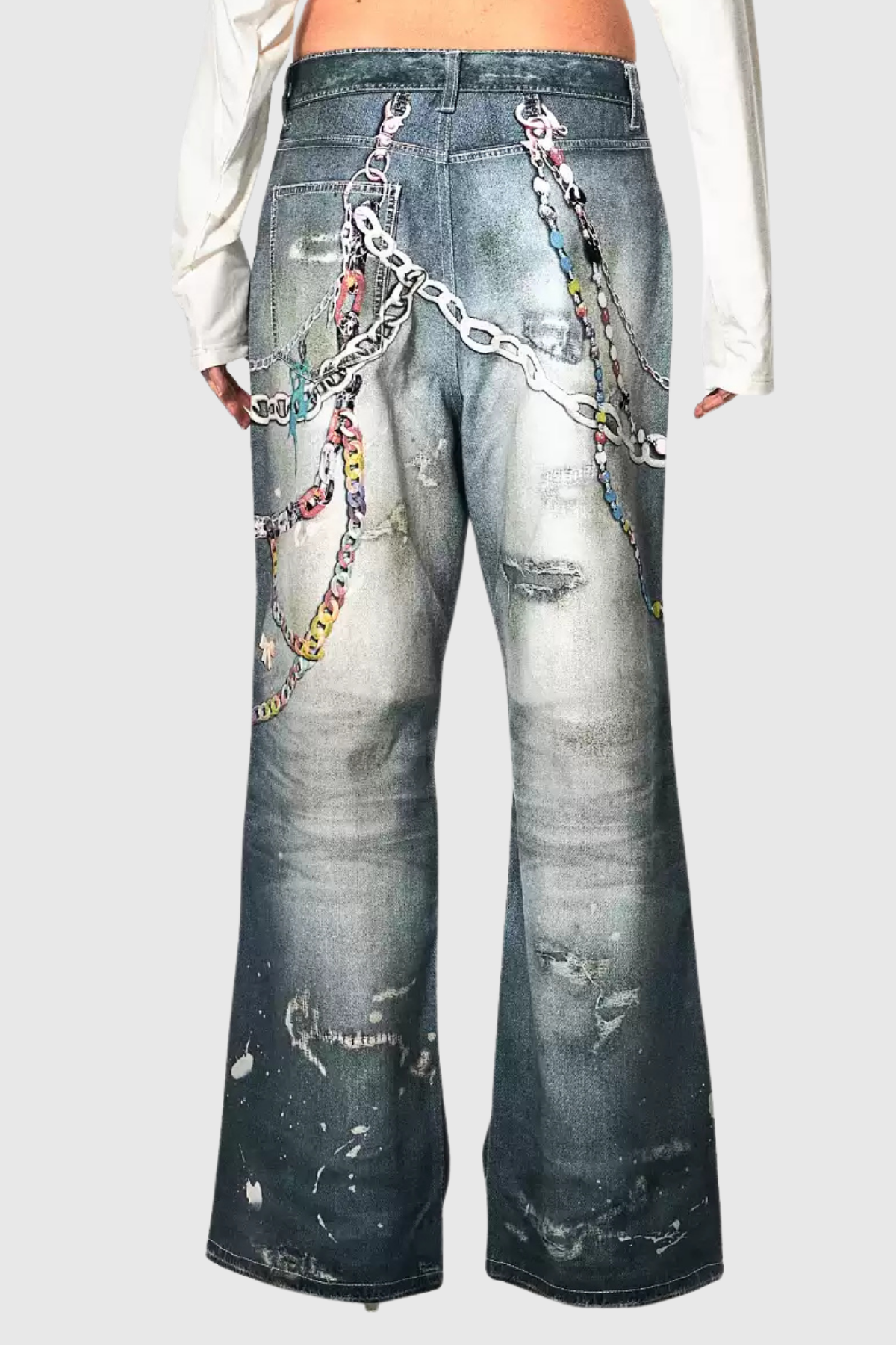 Callahan Print Wide Leg Jeans