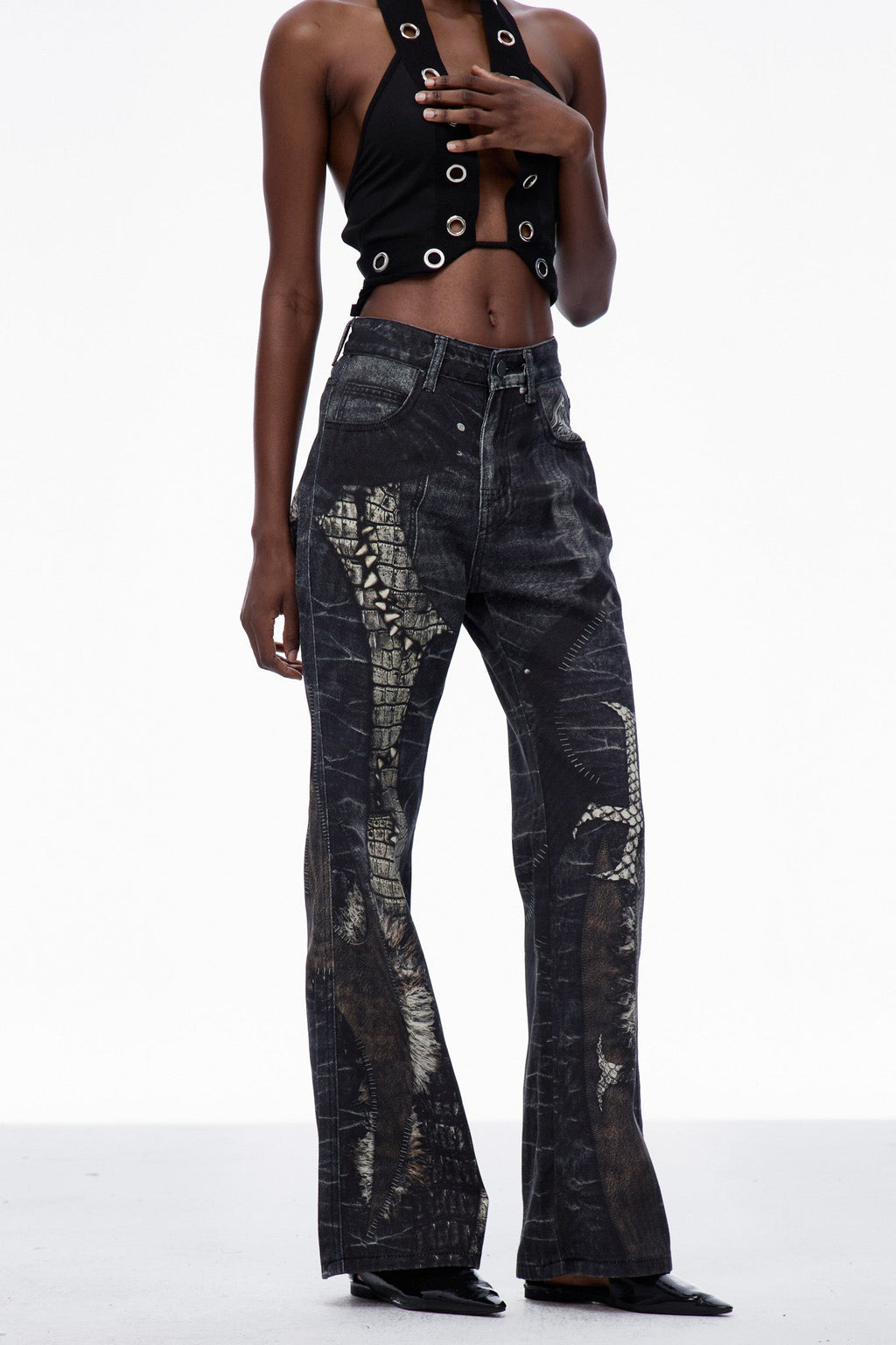 Callan Python Pattern Jeans