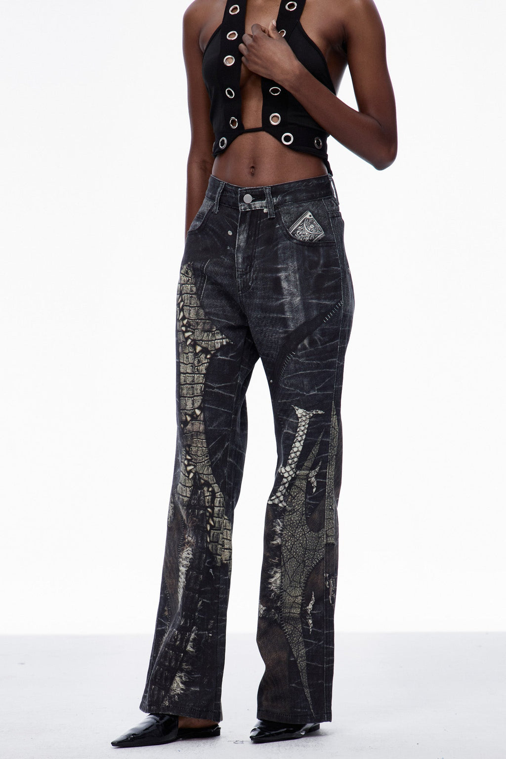 Callan Python Pattern Jeans