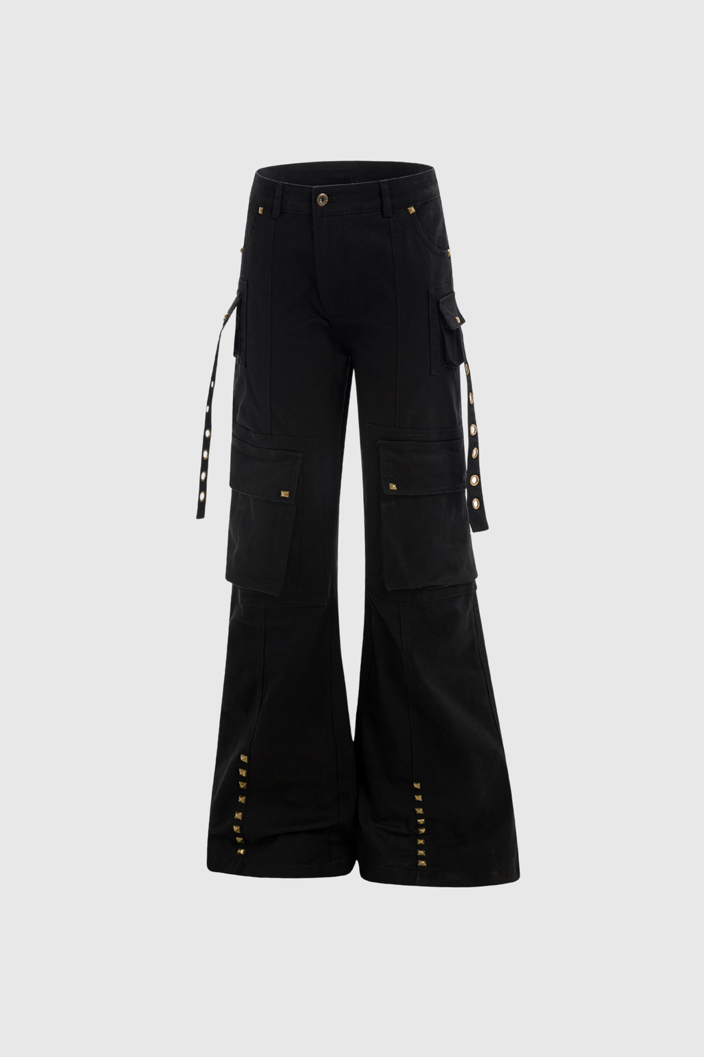 Callie Studded Cargo Bootcut Jeans