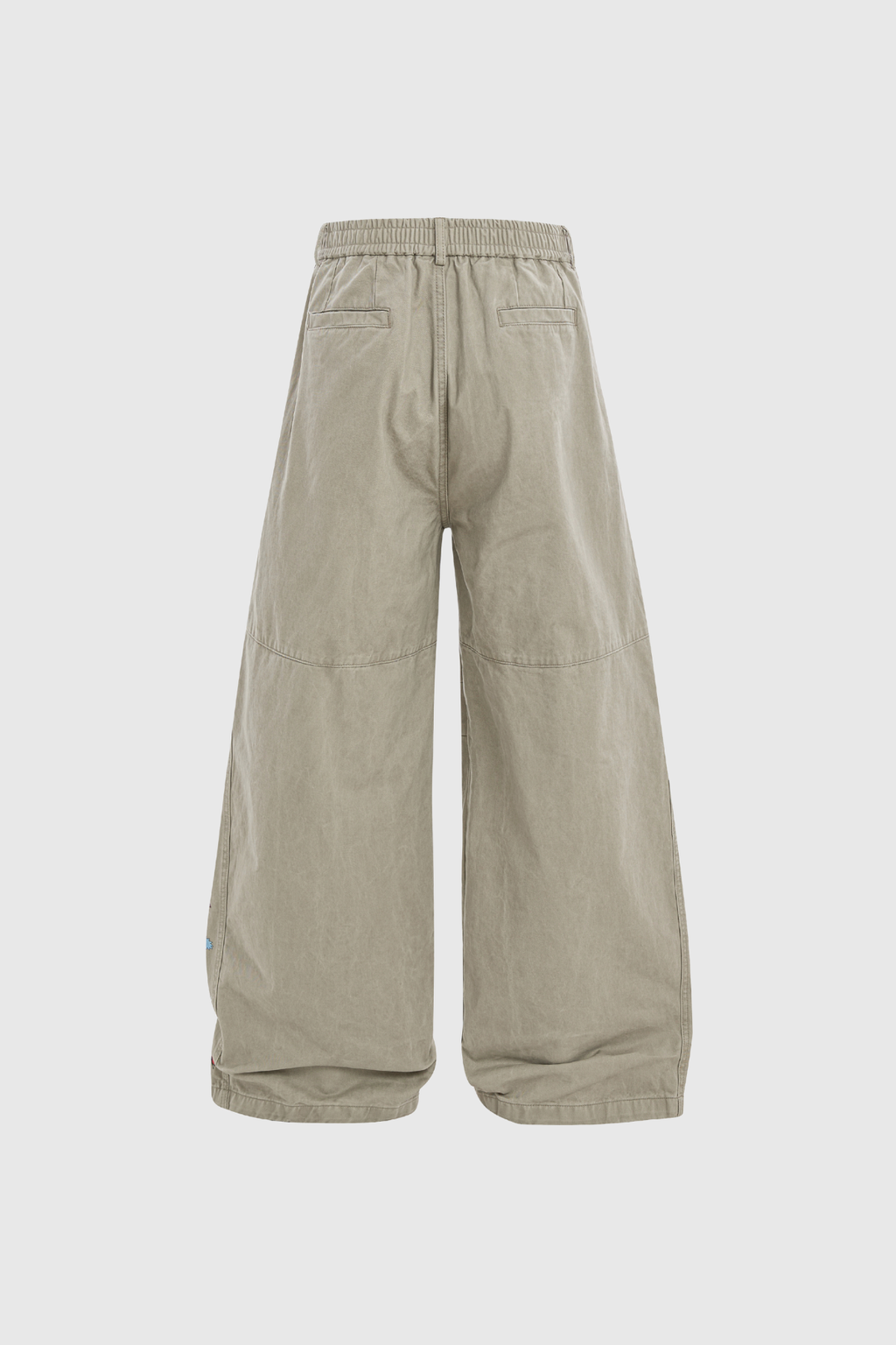 Callinicus Print Wide Leg Jeans In Khaki