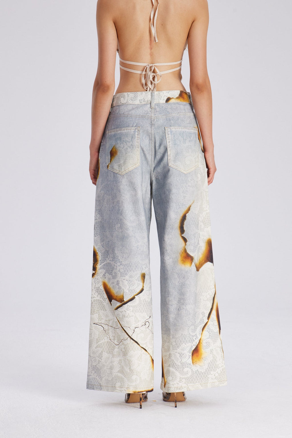Calpurnius Lace Wide Leg Jeans