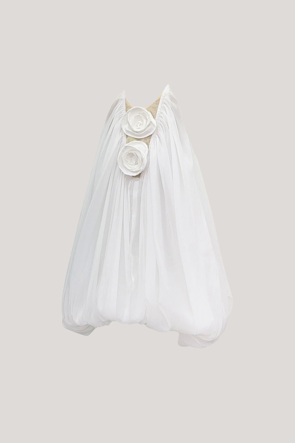 Cam Ruch Flower Puffy Mini Dress