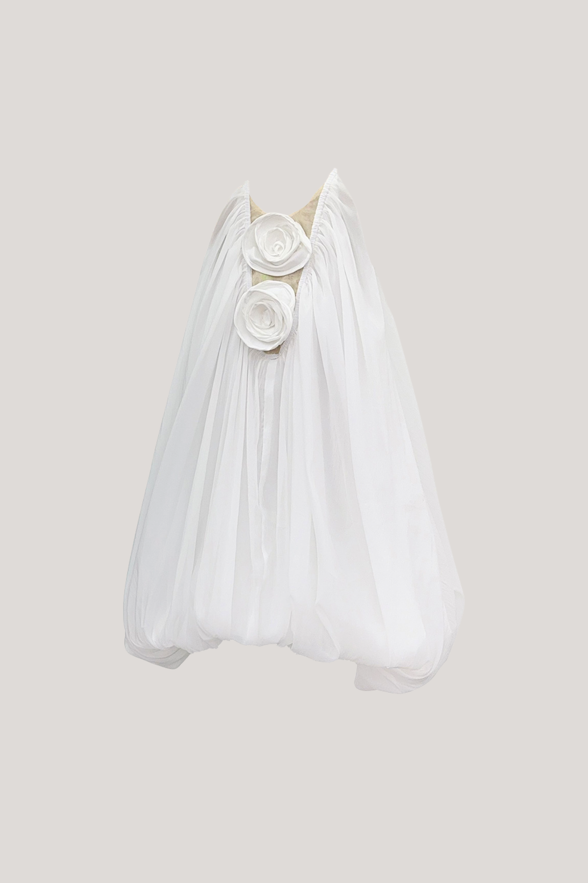 Cam Ruch Flower Puffy Mini Dress