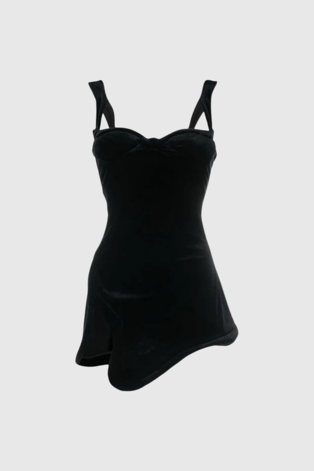 Camille Sweetheart Asymmetric Mini Dress