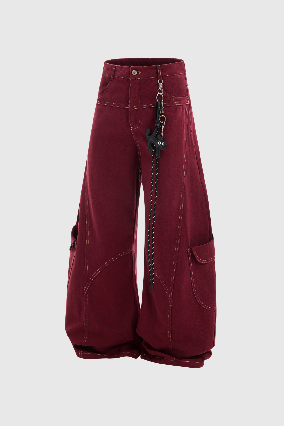 Camilo Baggy Jeans In Red