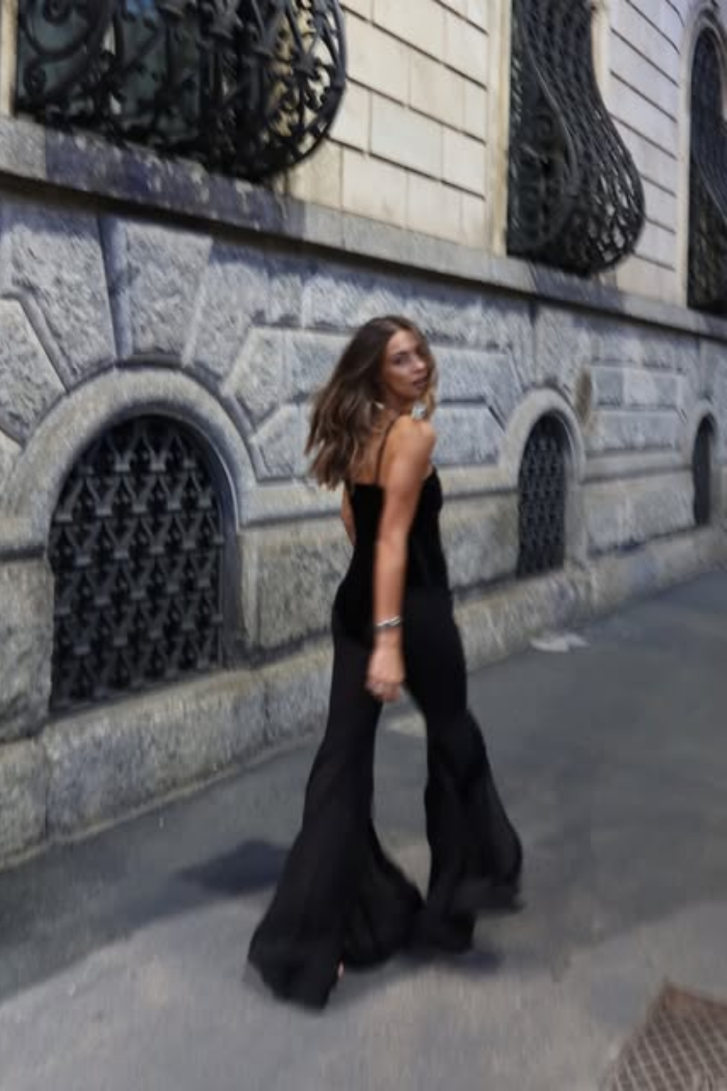 Camron Cutout Split Mesh Jumpsuit