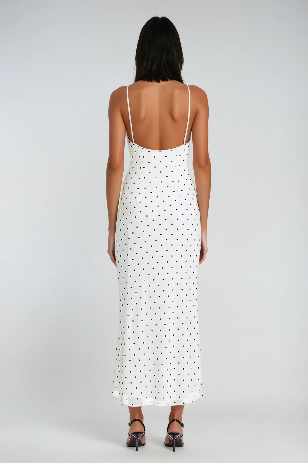 Candace Spaghetti Dot Lace Maxi Dress
