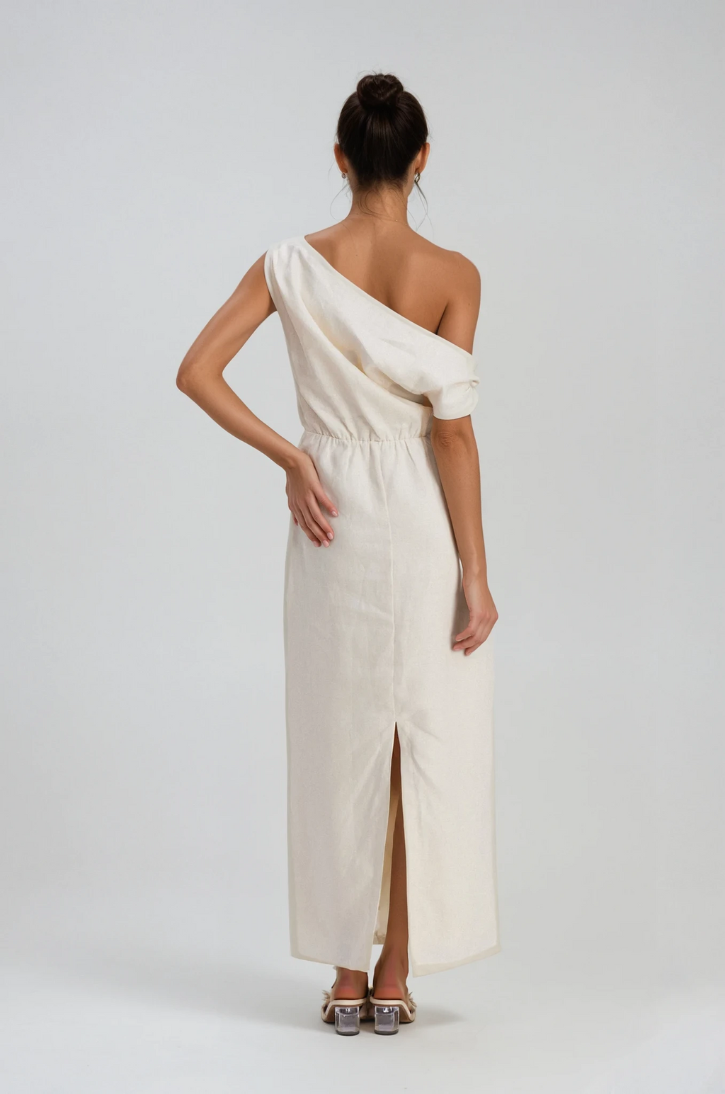 Candela One Shoulder Ruch Maxi Dress