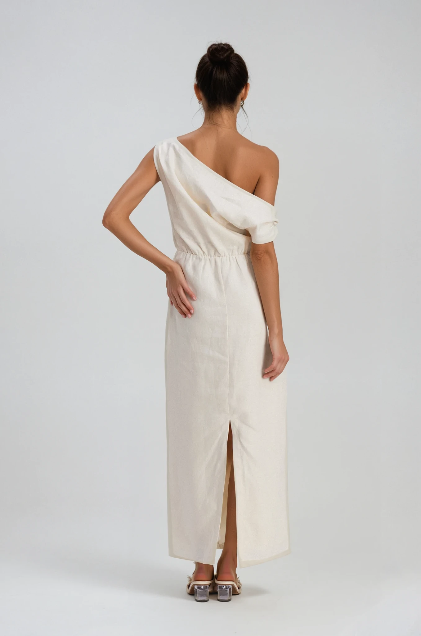 Candela One Shoulder Ruch Maxi Dress