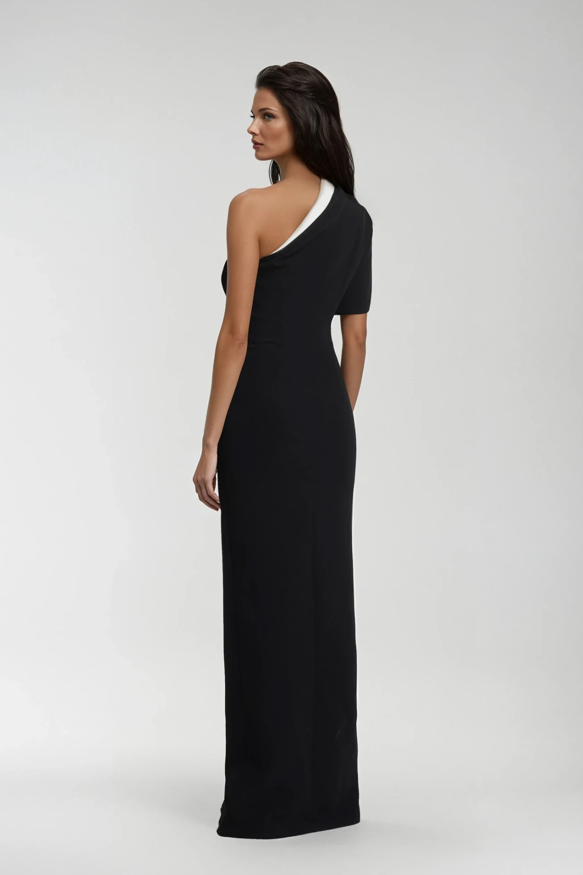 Candidus One Shoulder Asymmetric Maxi Dress