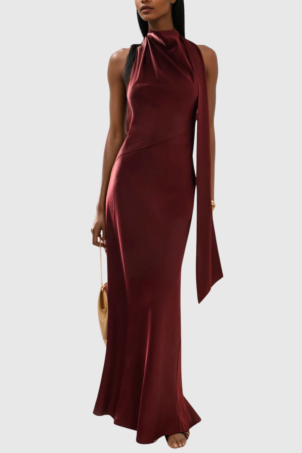 Candyce Sleeveless Asymmetric Maxi Dress