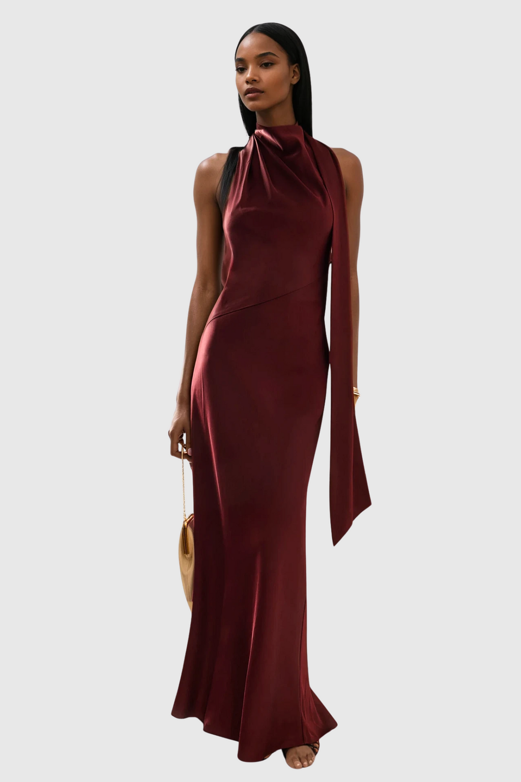 Candyce Sleeveless Asymmetric Maxi Dress