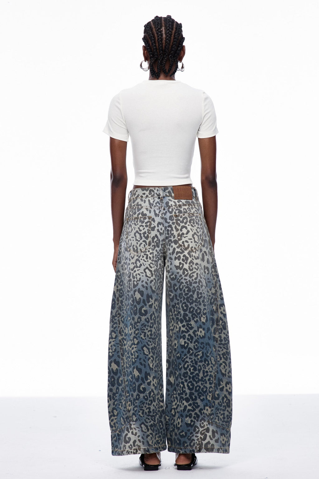 Cansu Leopard Baggy Jeans
