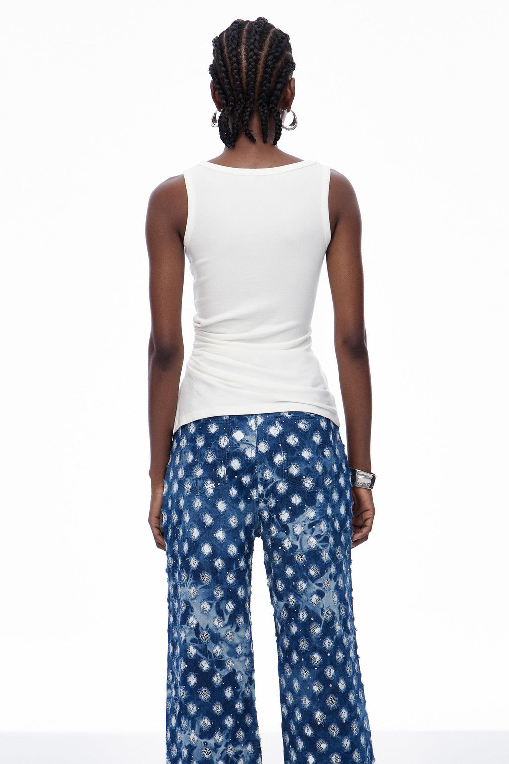 Caoileann Ruch Sleeveless Top In White