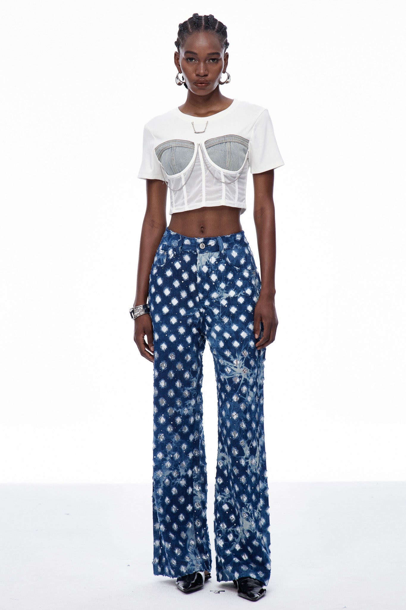 Caoilfhionn Cutout Lace Jeans