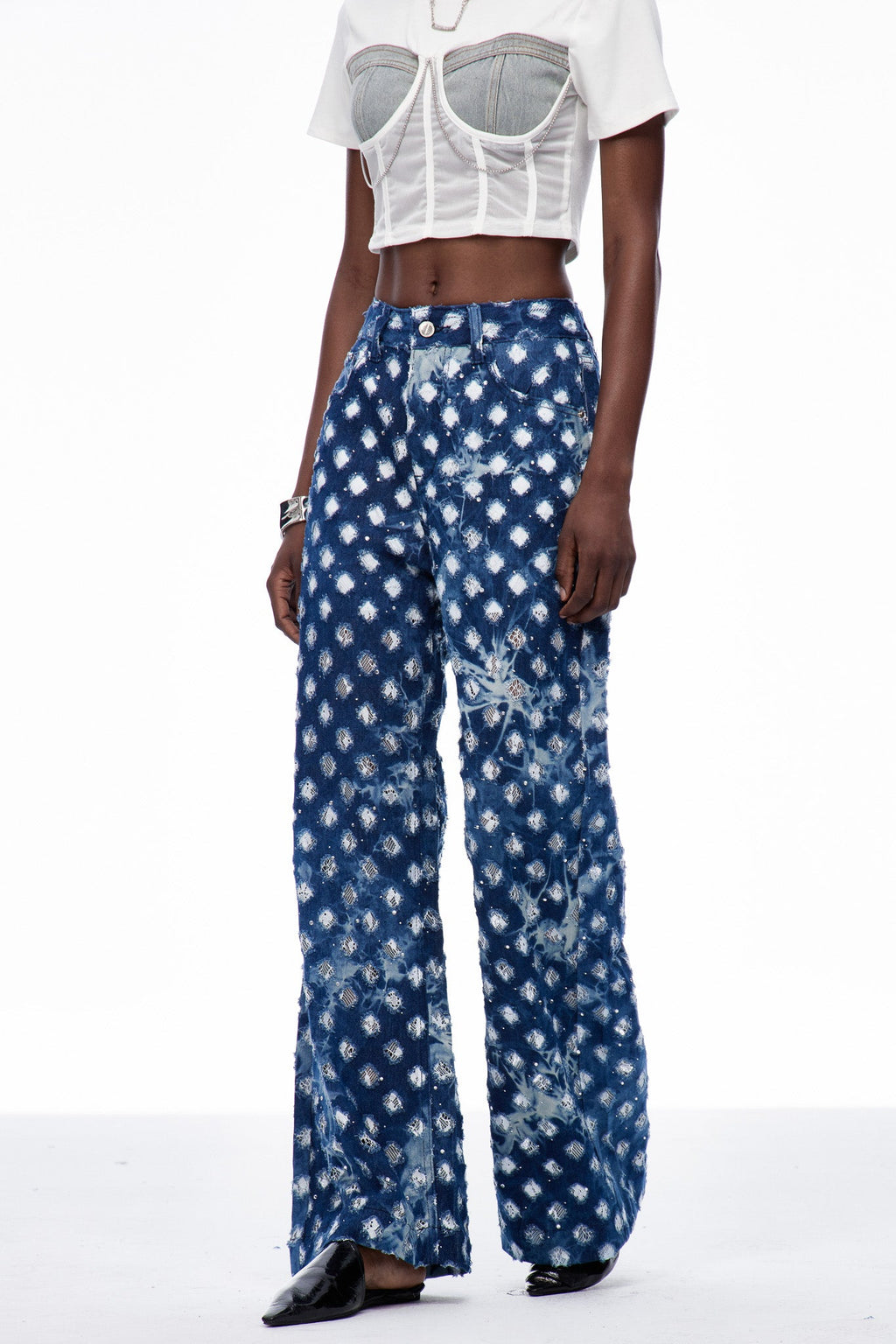 Caoilfhionn Cutout Lace Jeans