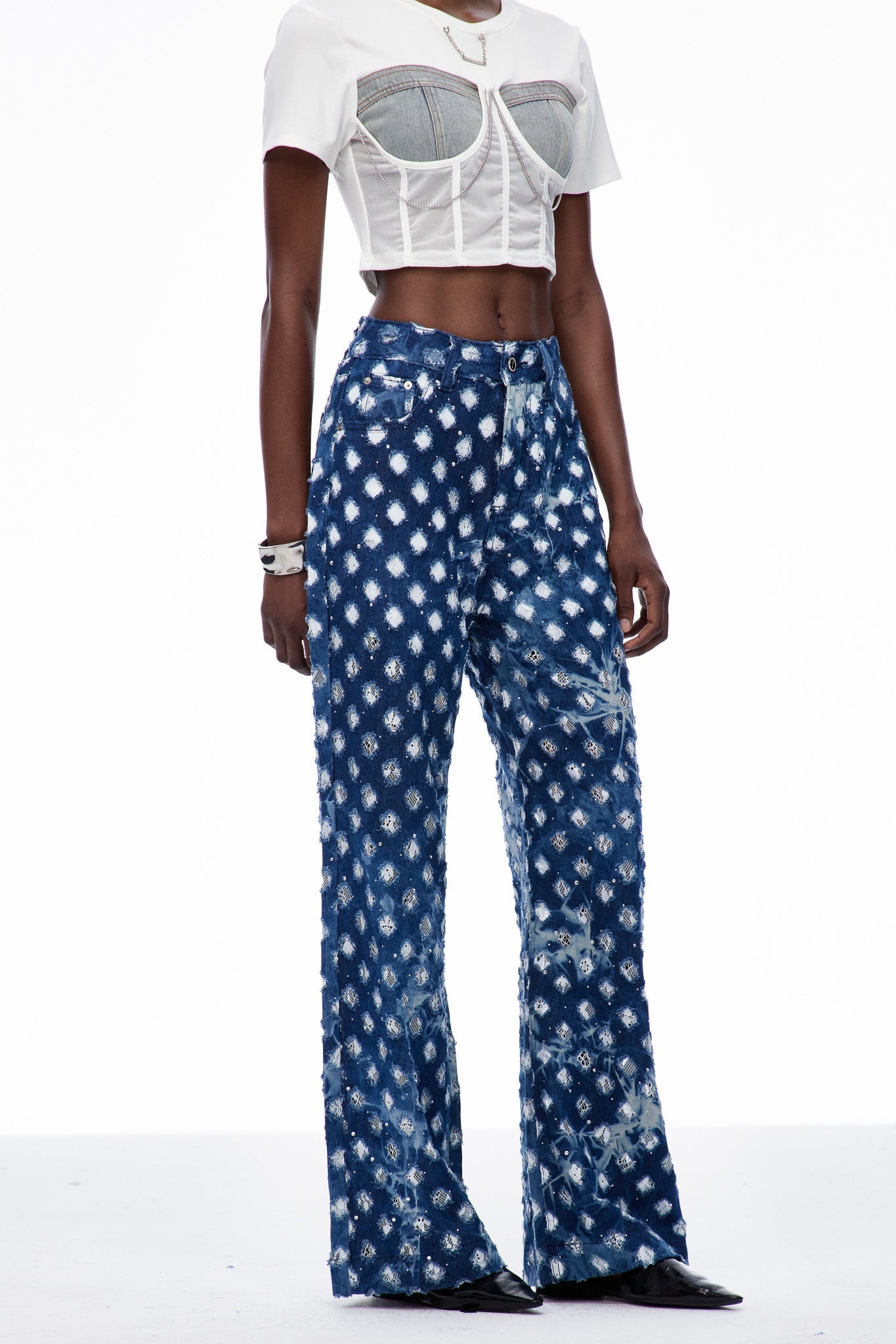 Caoilfhionn Cutout Lace Jeans