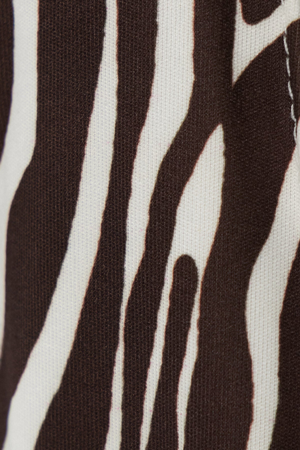 Caprina Zebra Print Zipper Jeans In Brown