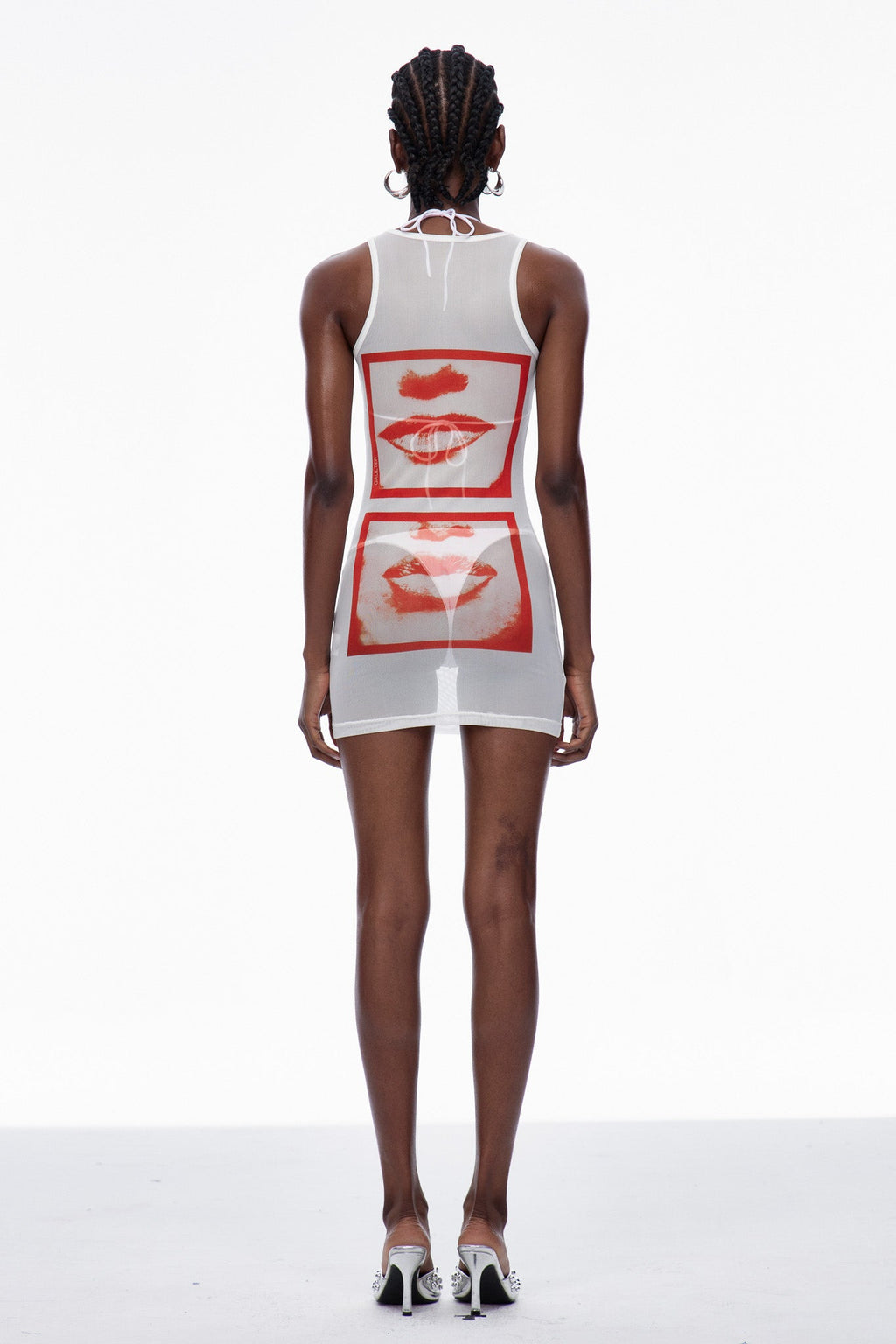 Caradoc Print Mesh Mini Dress