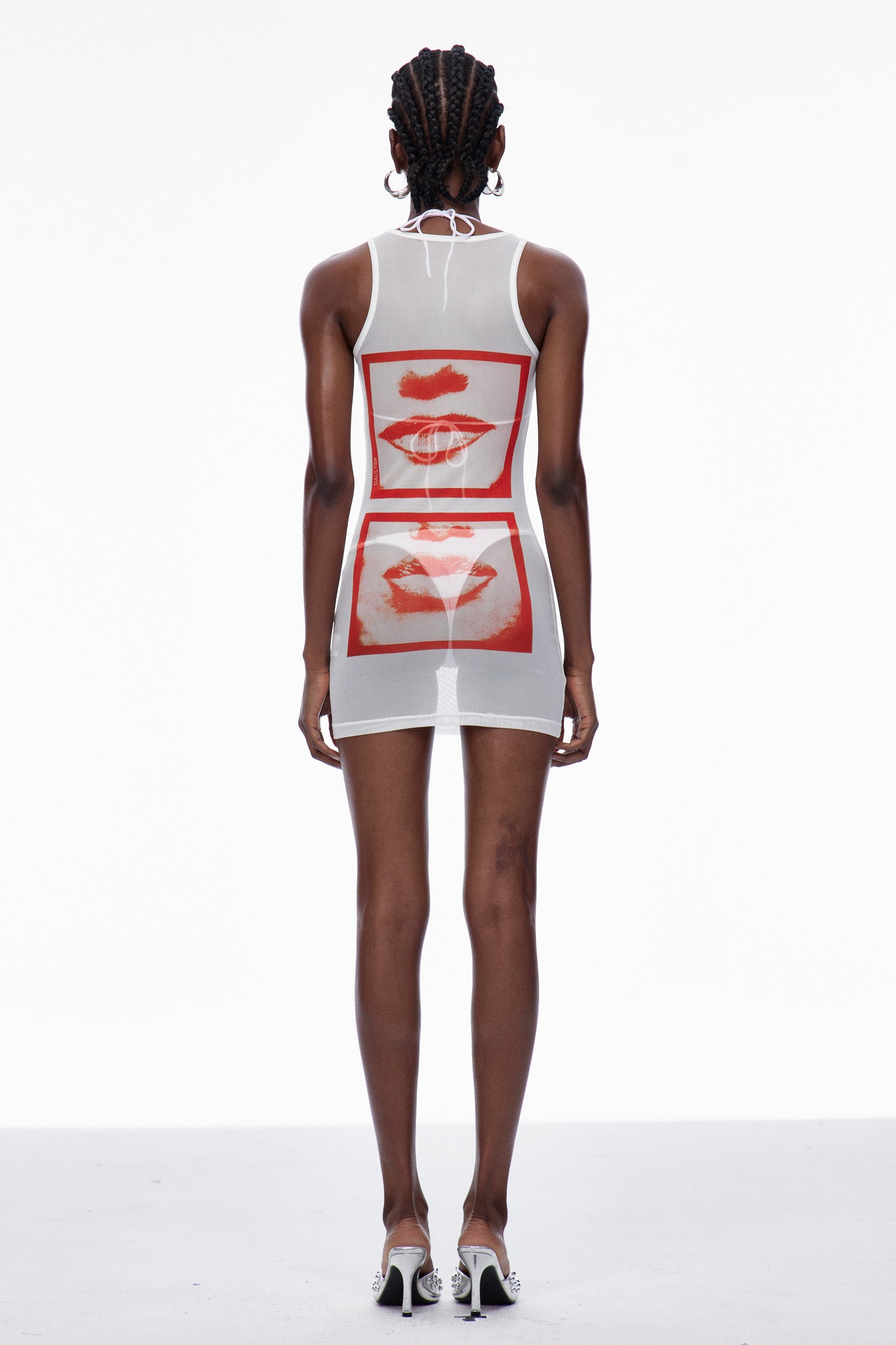 Caradoc Print Mesh Mini Dress