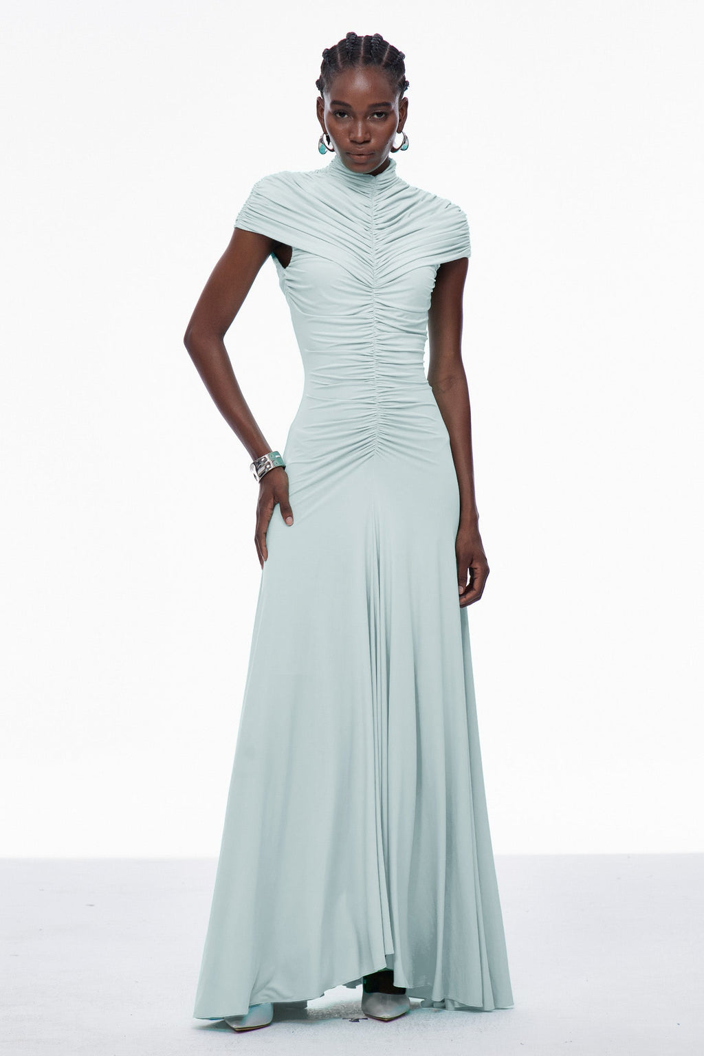 Caradog Ruch Ruffle Maxi Dress