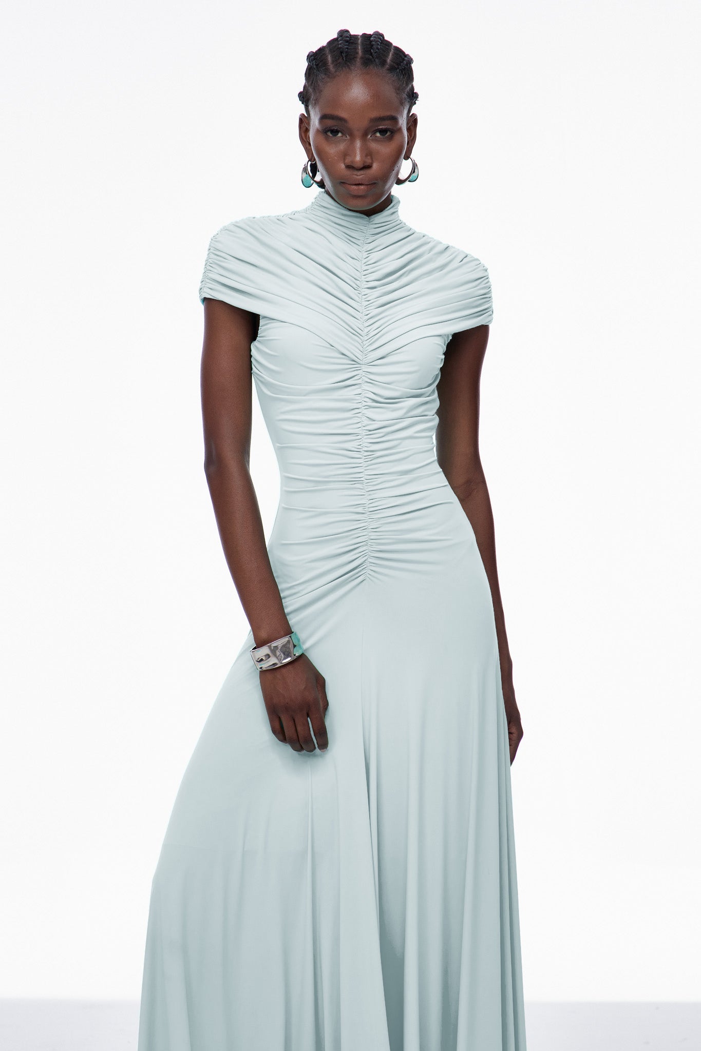 Caradog Ruch Ruffle Maxi Dress