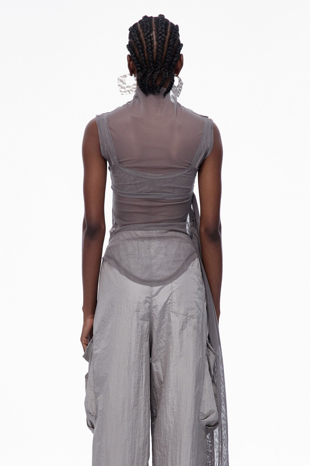 Caratacus Mesh Deconstruct Fringe Top