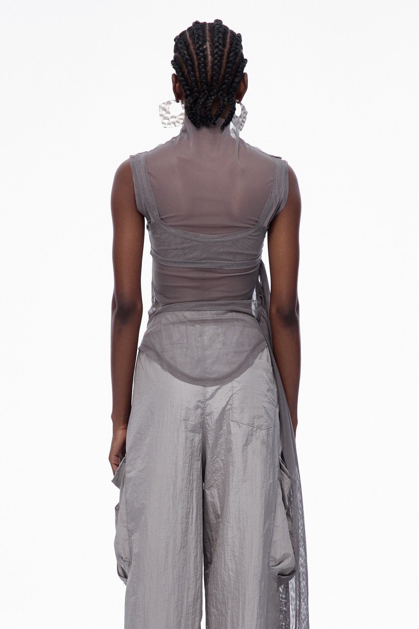 Caratacus Mesh Deconstruct Fringe Top