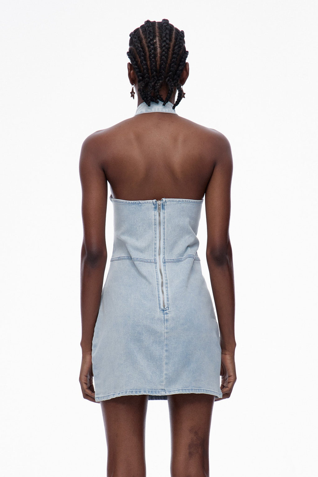 Caratauc Cutout Denim Mini Dress