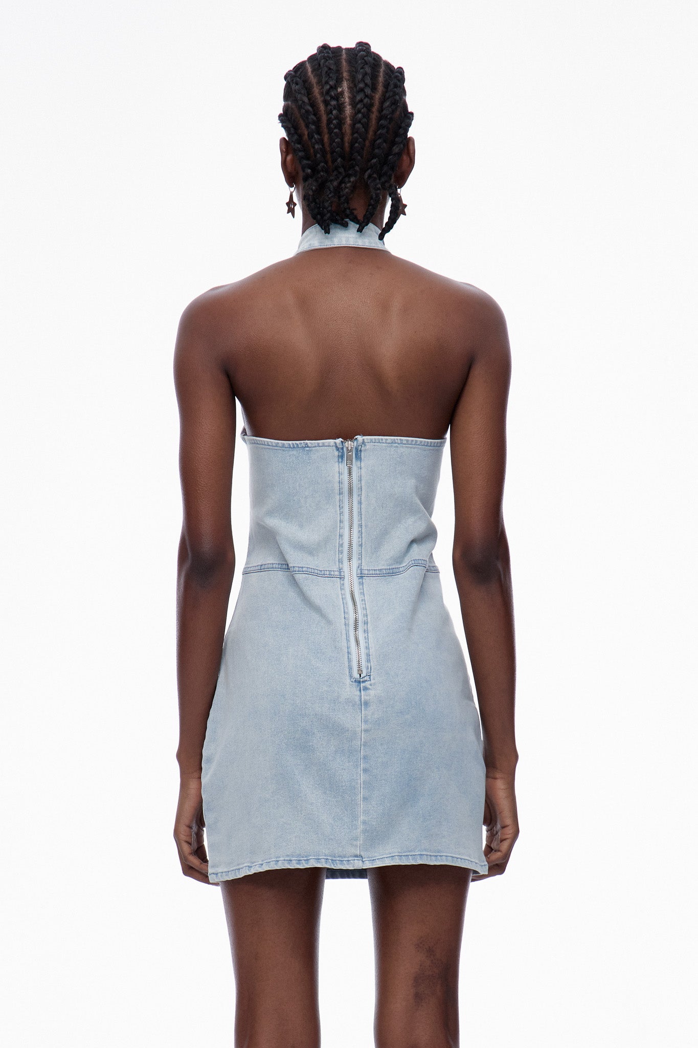 Caratauc Cutout Denim Mini Dress