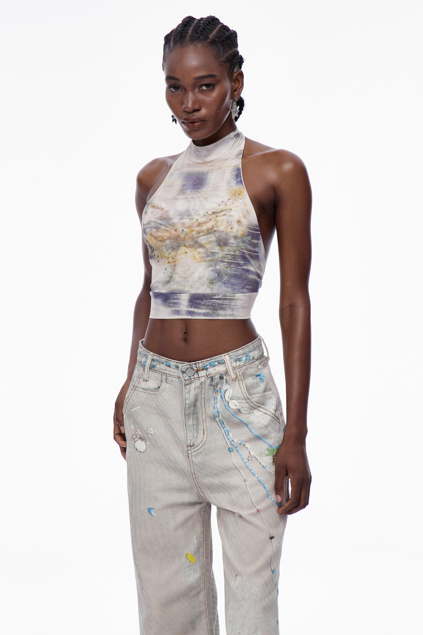 Cardea Butterfly Halter Neck Top