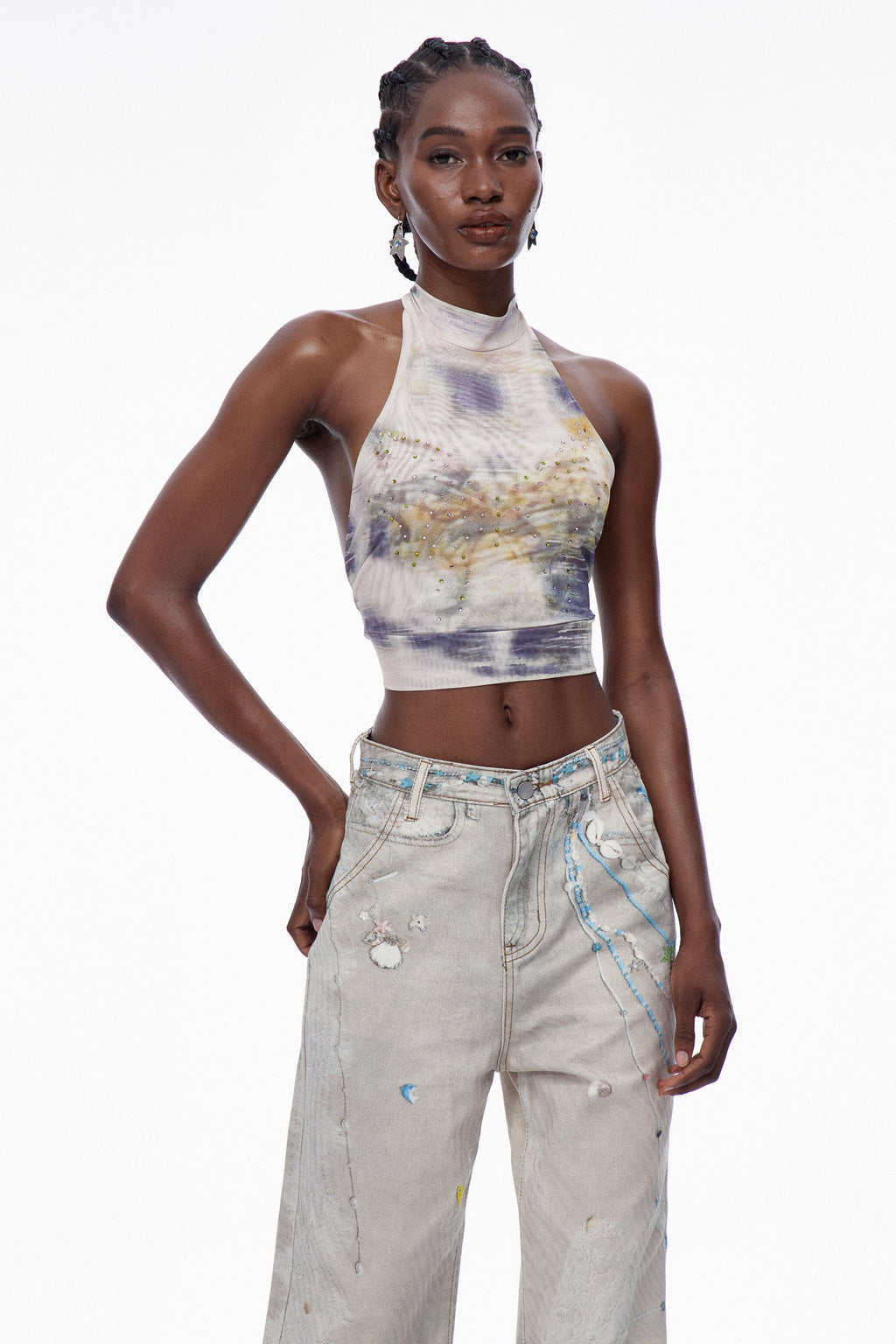 Cardea Butterfly Halter Neck Top