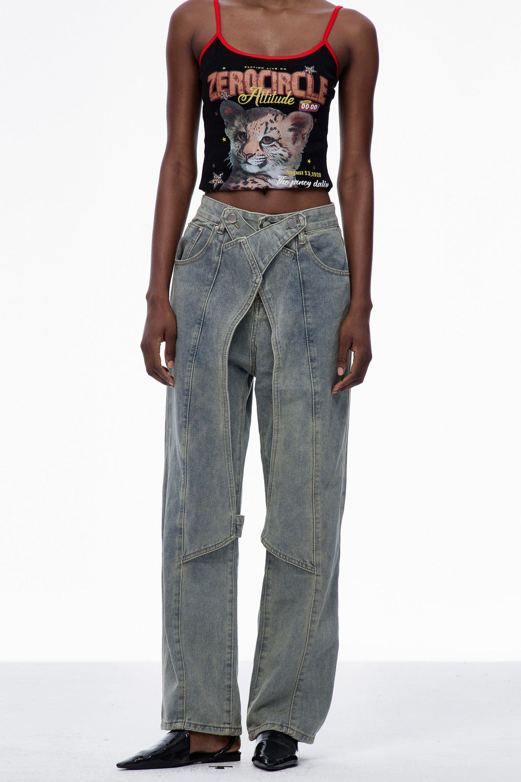 Careen Deconstruct Straight Jeans