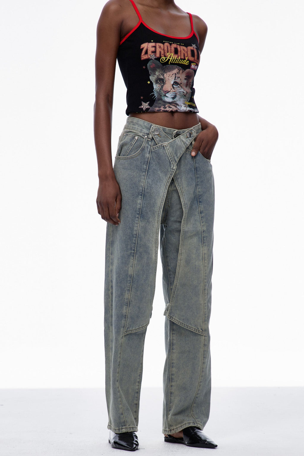 Careen Deconstruct Straight Jeans