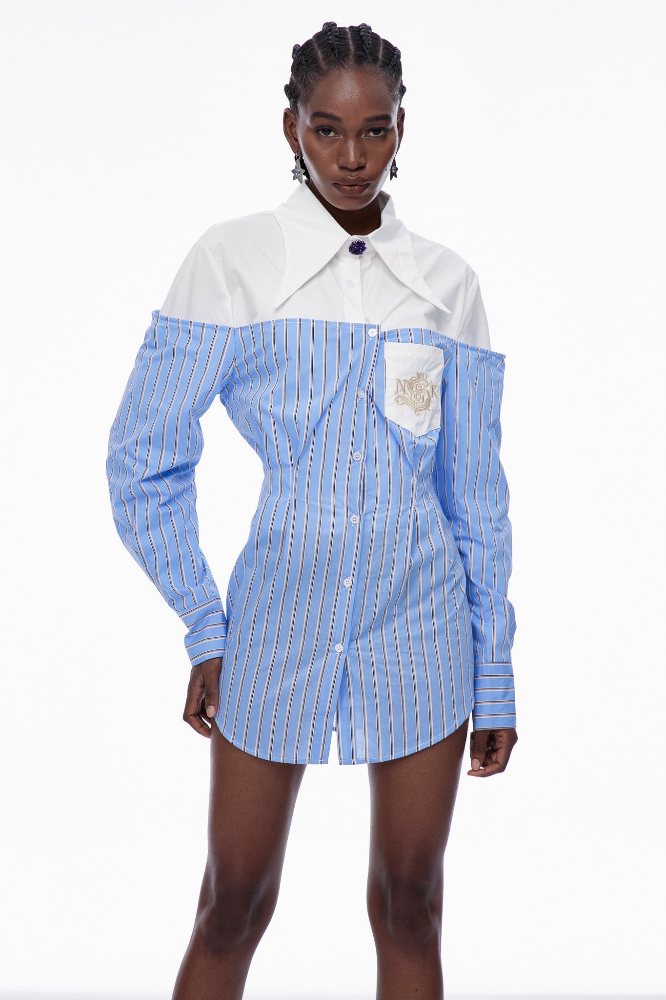 Carel Deconstruct Stripe Shirt