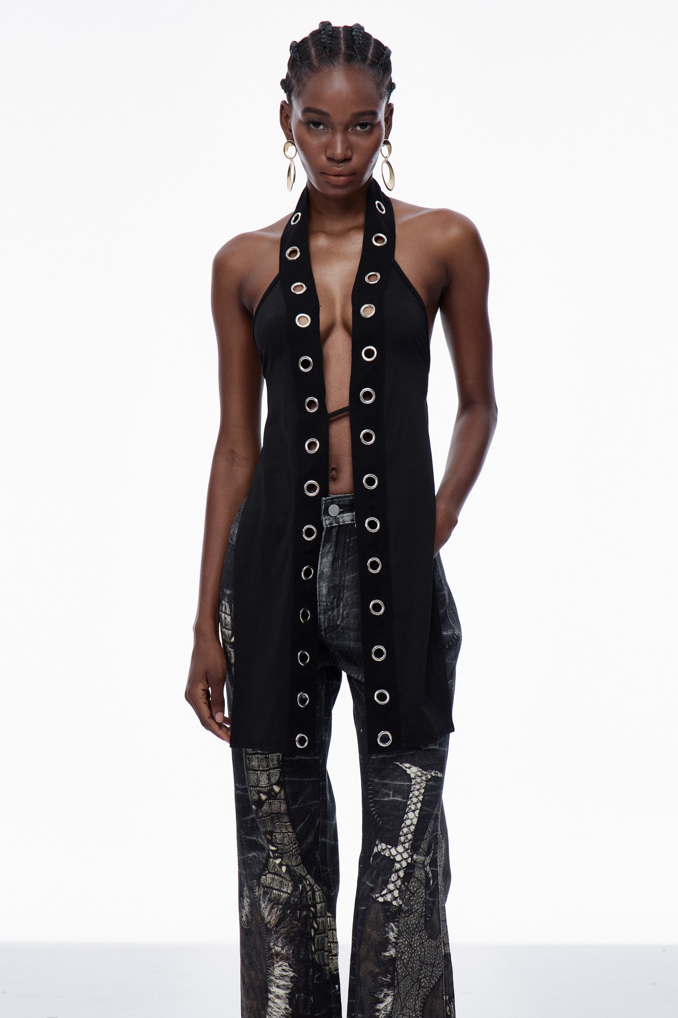 Carli Plunge Backless Top