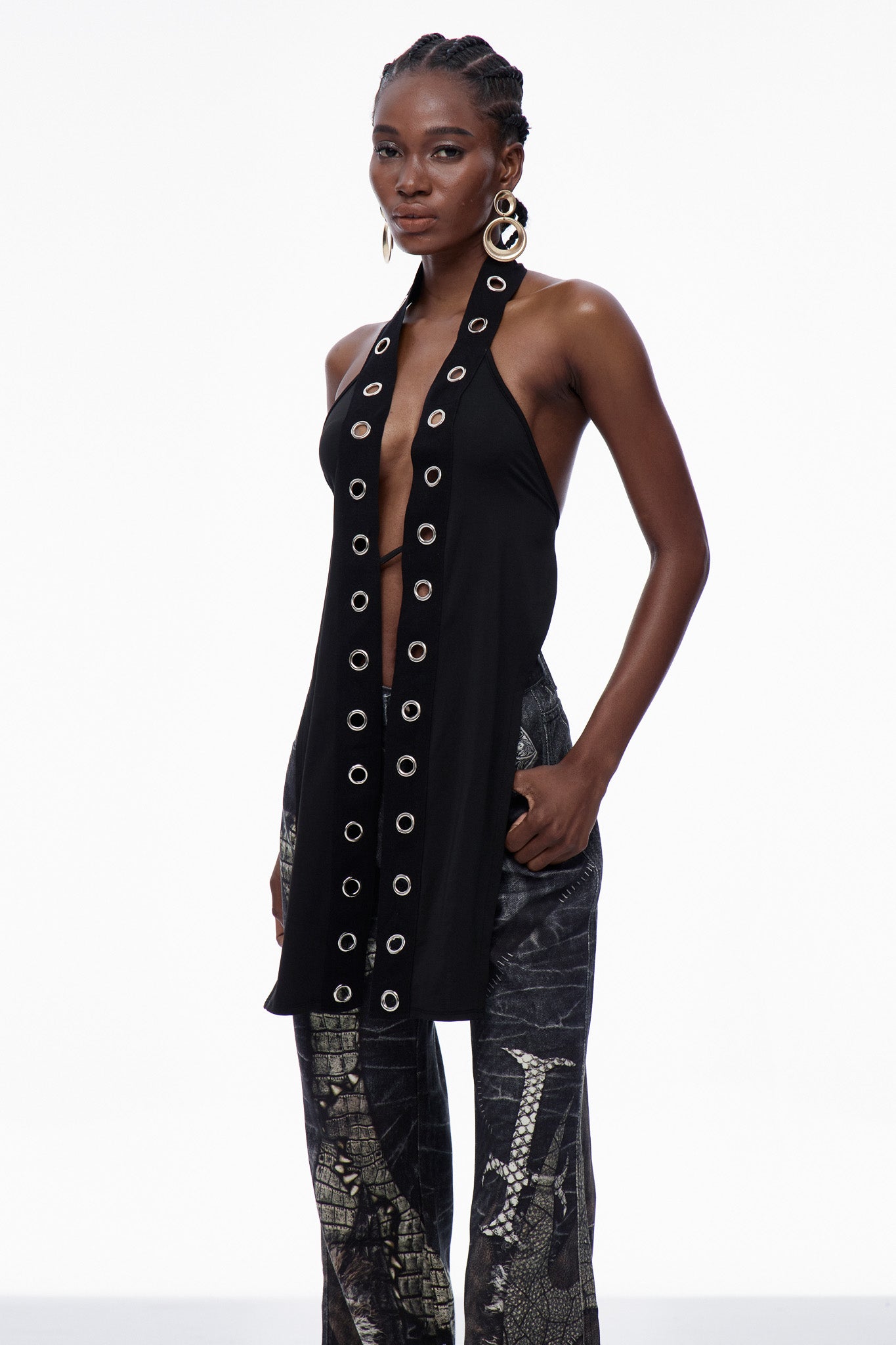 Carli Plunge Backless Top