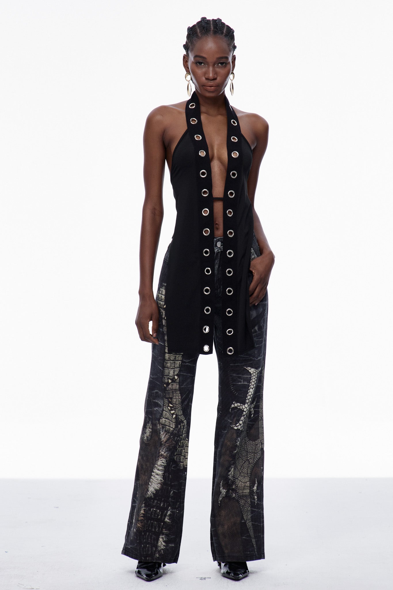 Carli Plunge Backless Top