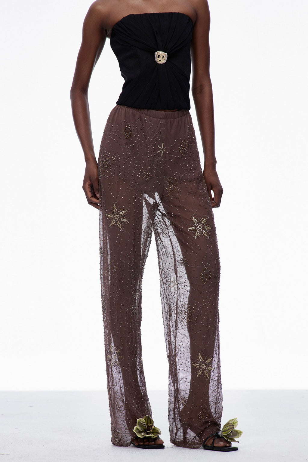 Carlinhos Sequin Embroidered Pants