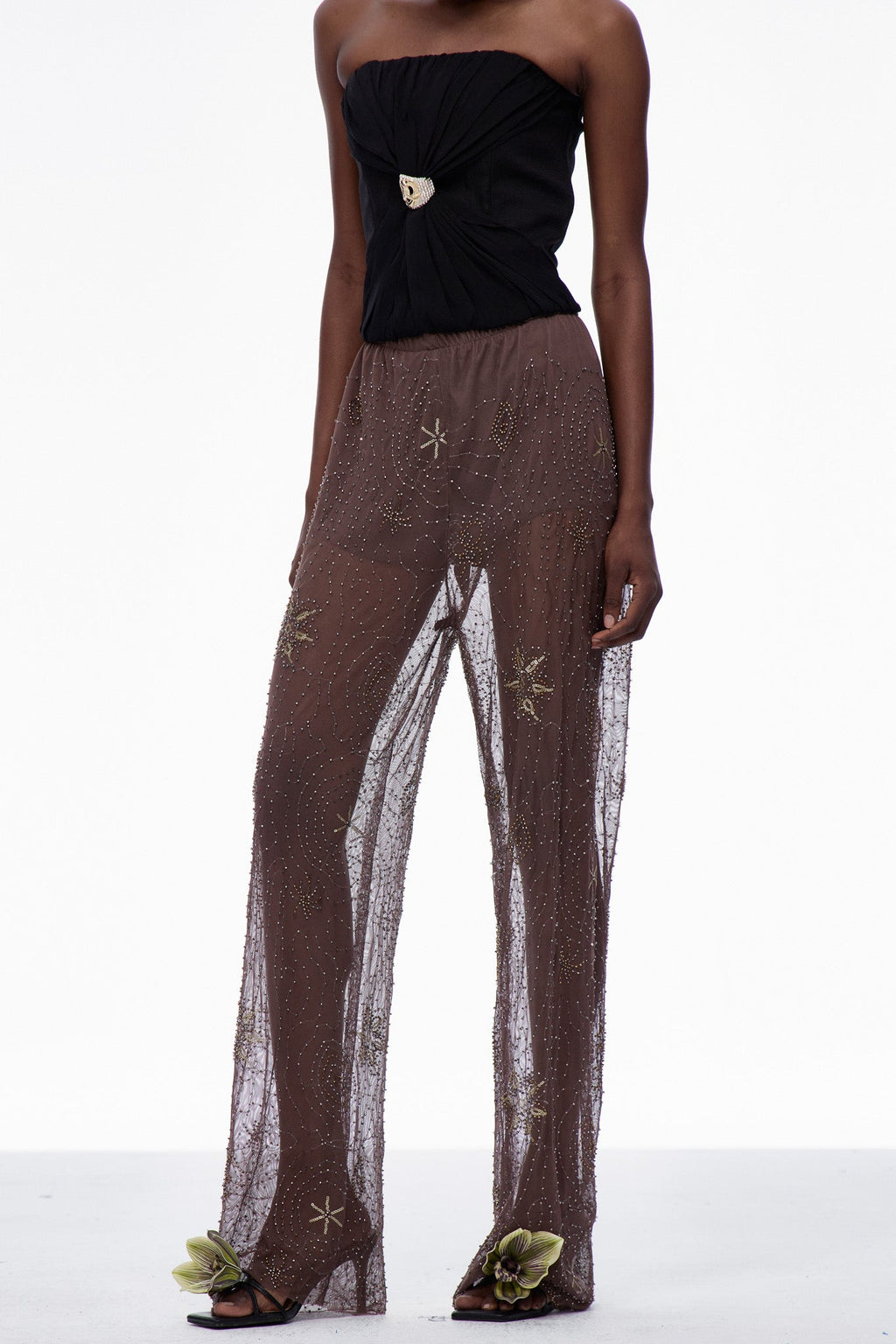 Carlinhos Sequin Embroidered Pants