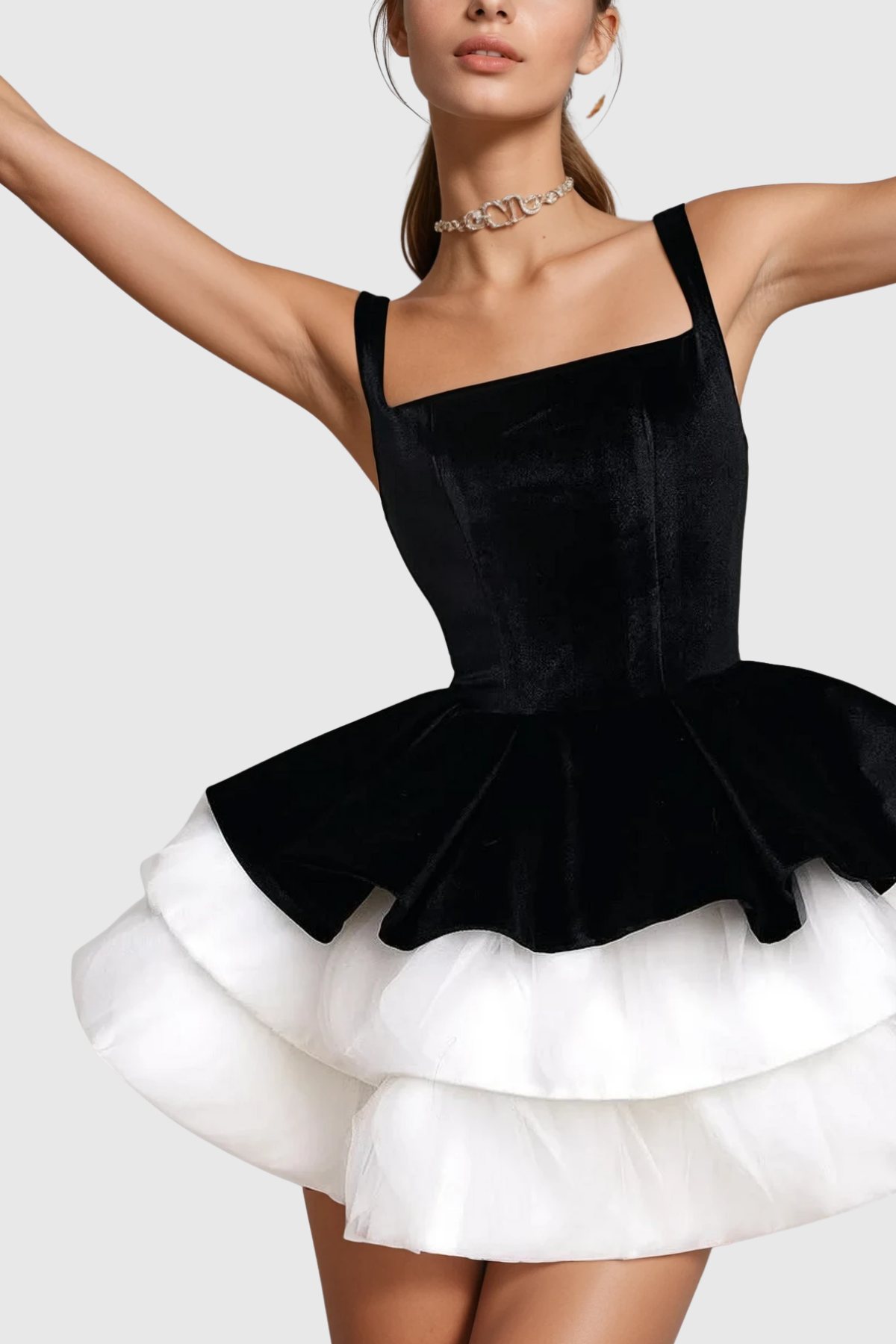 Carmel Bodycon Puffy Mini Dress