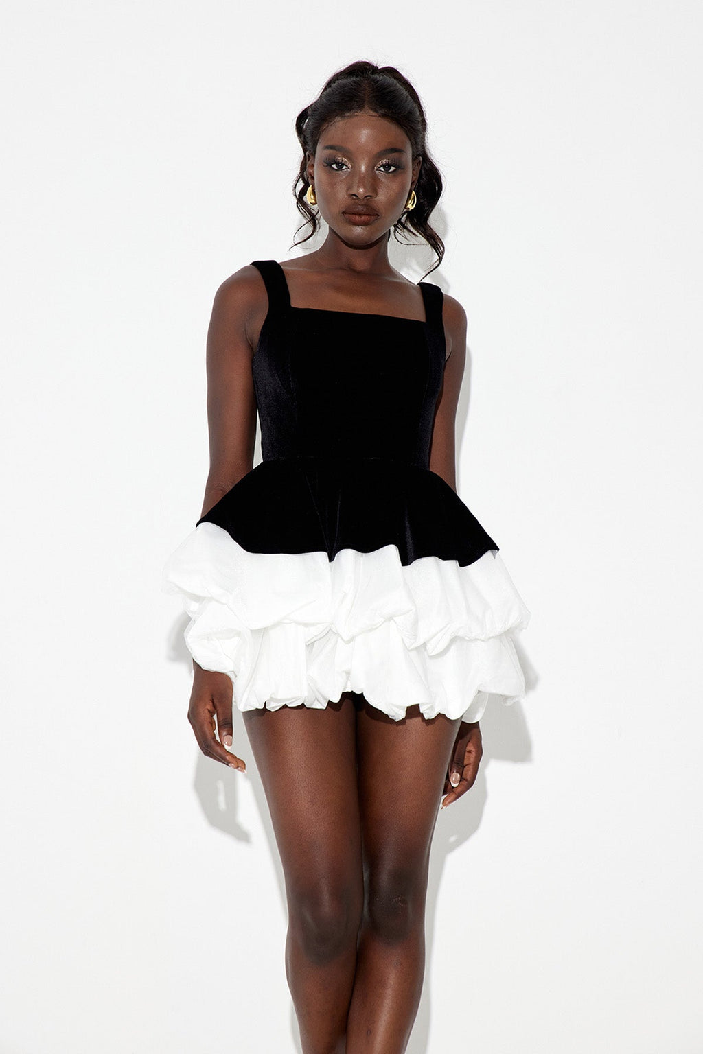 Carmel Bodycon Puffy Mini Dress