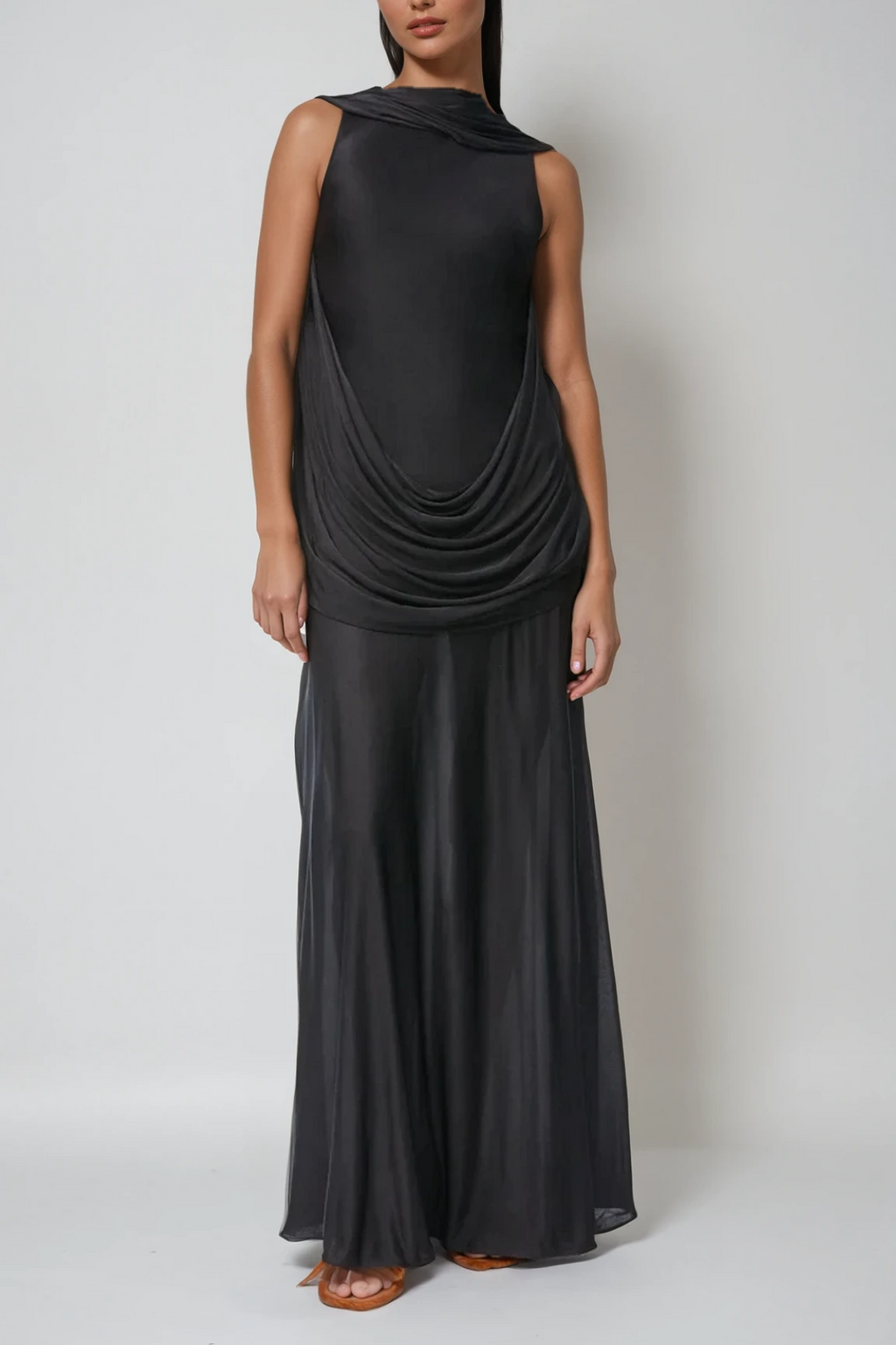Carmina Ruch Asymmetric Maxi Dress