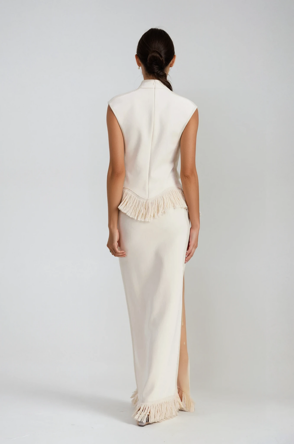 Carminho Fringe Knit Skirt Set